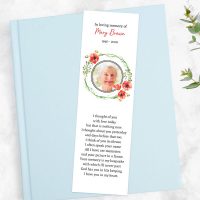Funeral Bookmark Poppy Garland