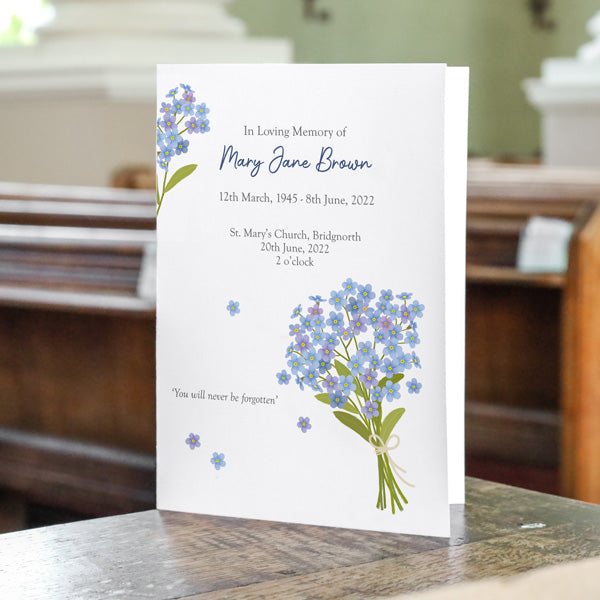 Order-of-Service-Watercolour-Forget-Me-Nots