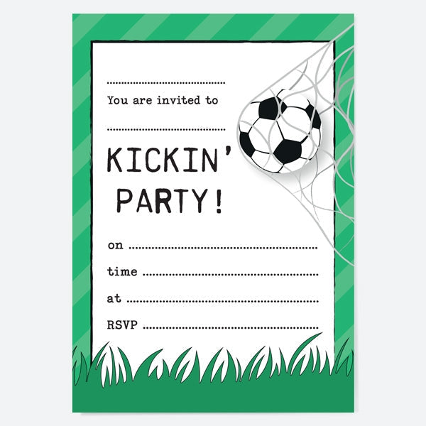 Football birthday party invitation