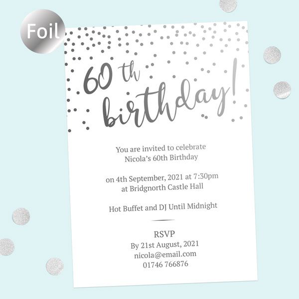 What Do You Write on a 60th Birthday Invitation