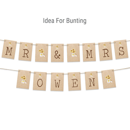 Personalised Wedding Rings - Bunting