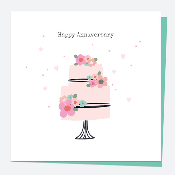 10 years anniversary celebration card with cake Vector Image