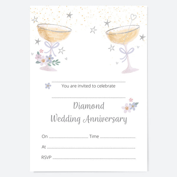 Diamond, 60th Anniversary Napkins Personalized