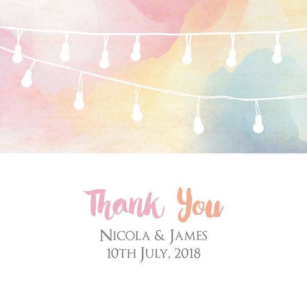 Festoon Lights Thank You Card