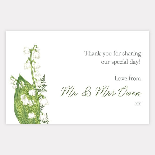 Lily of the Valley Iridescent Favour Tag