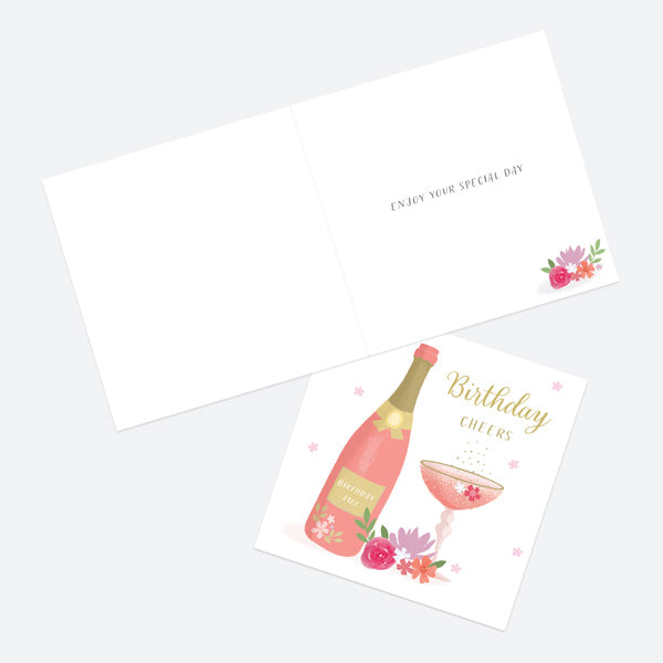 General Birthday Card - Drinks - Fizz Birthday