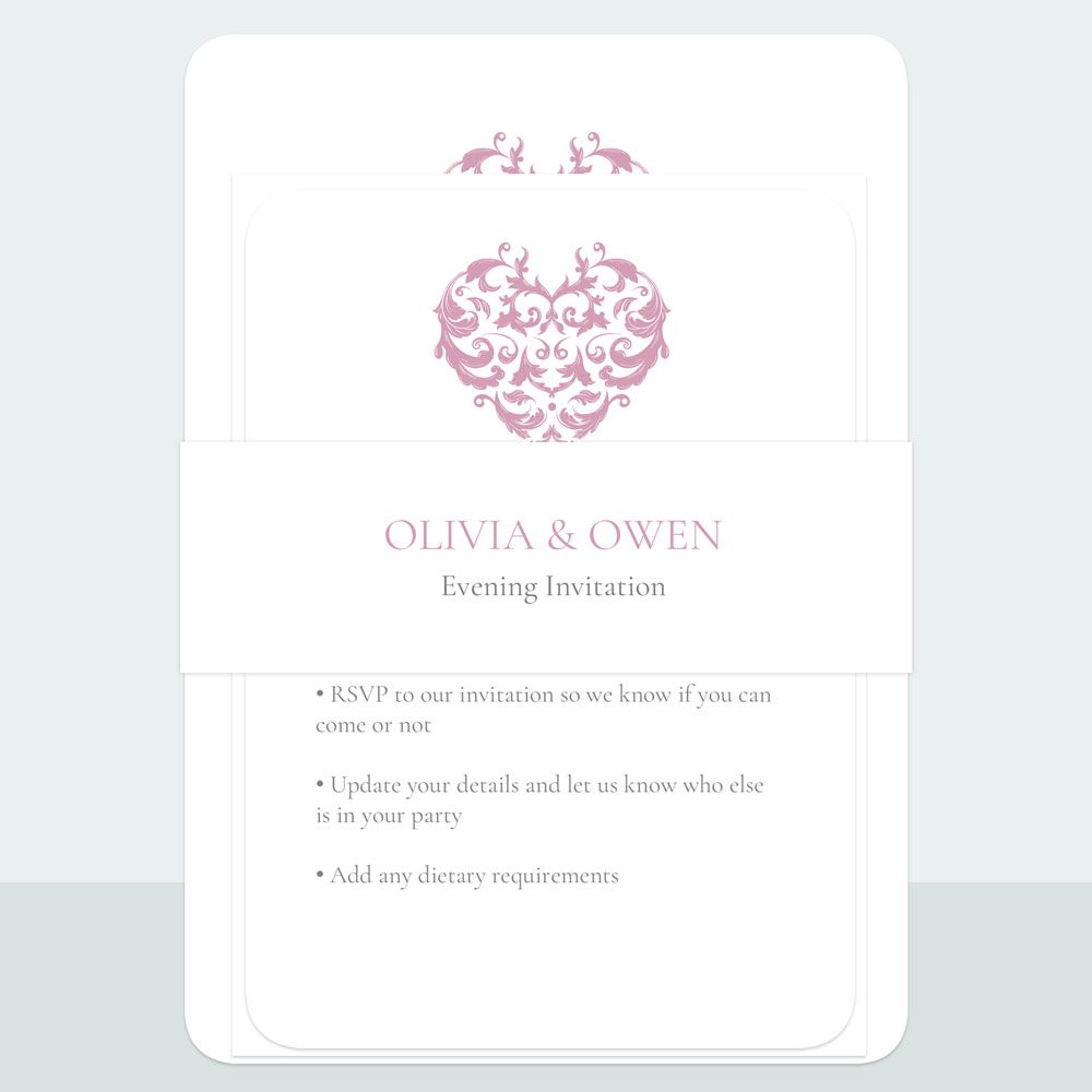 Baroque Heart - Evening Invitation & Information Card Suite