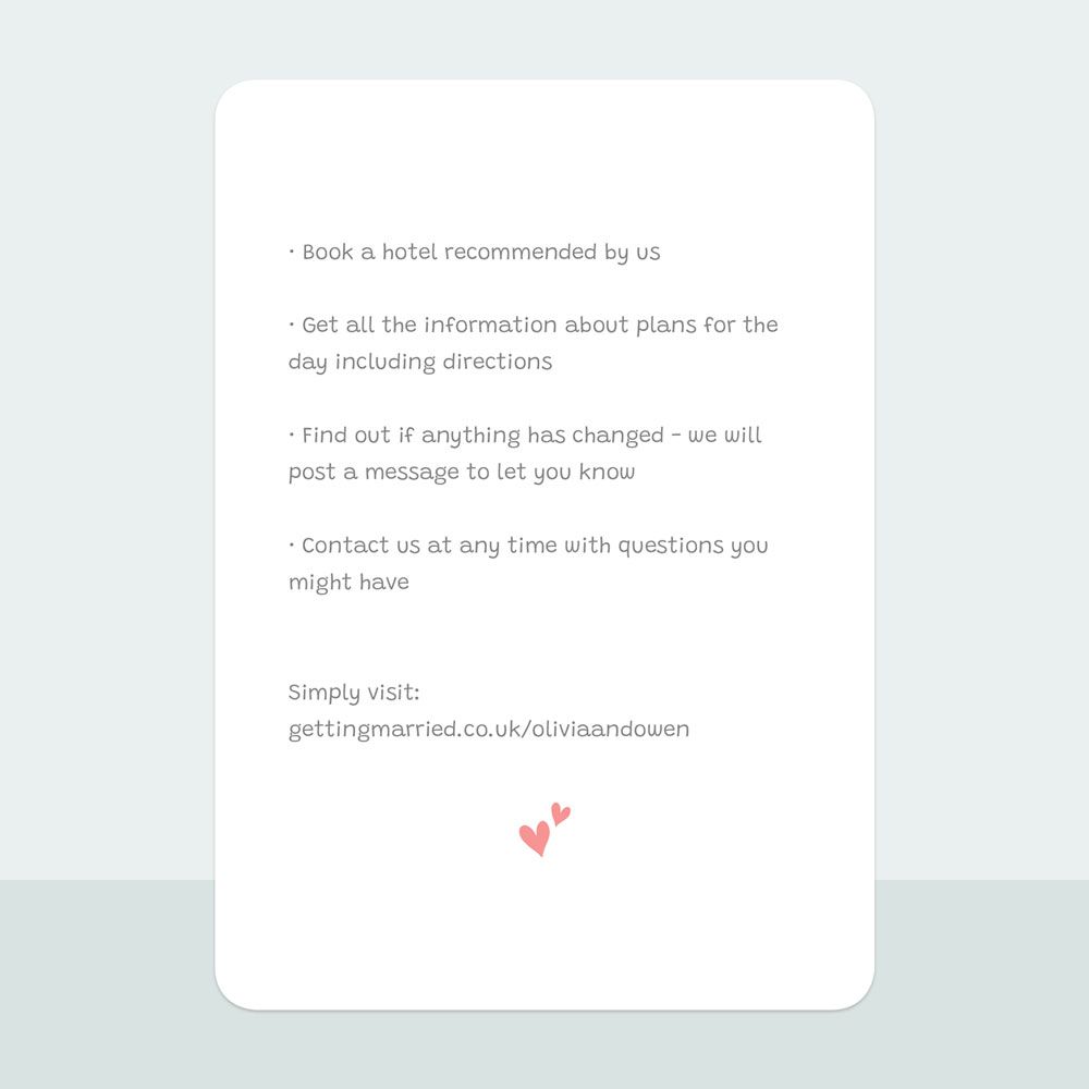 Love Birds - Evening Invitation & Information Card Suite