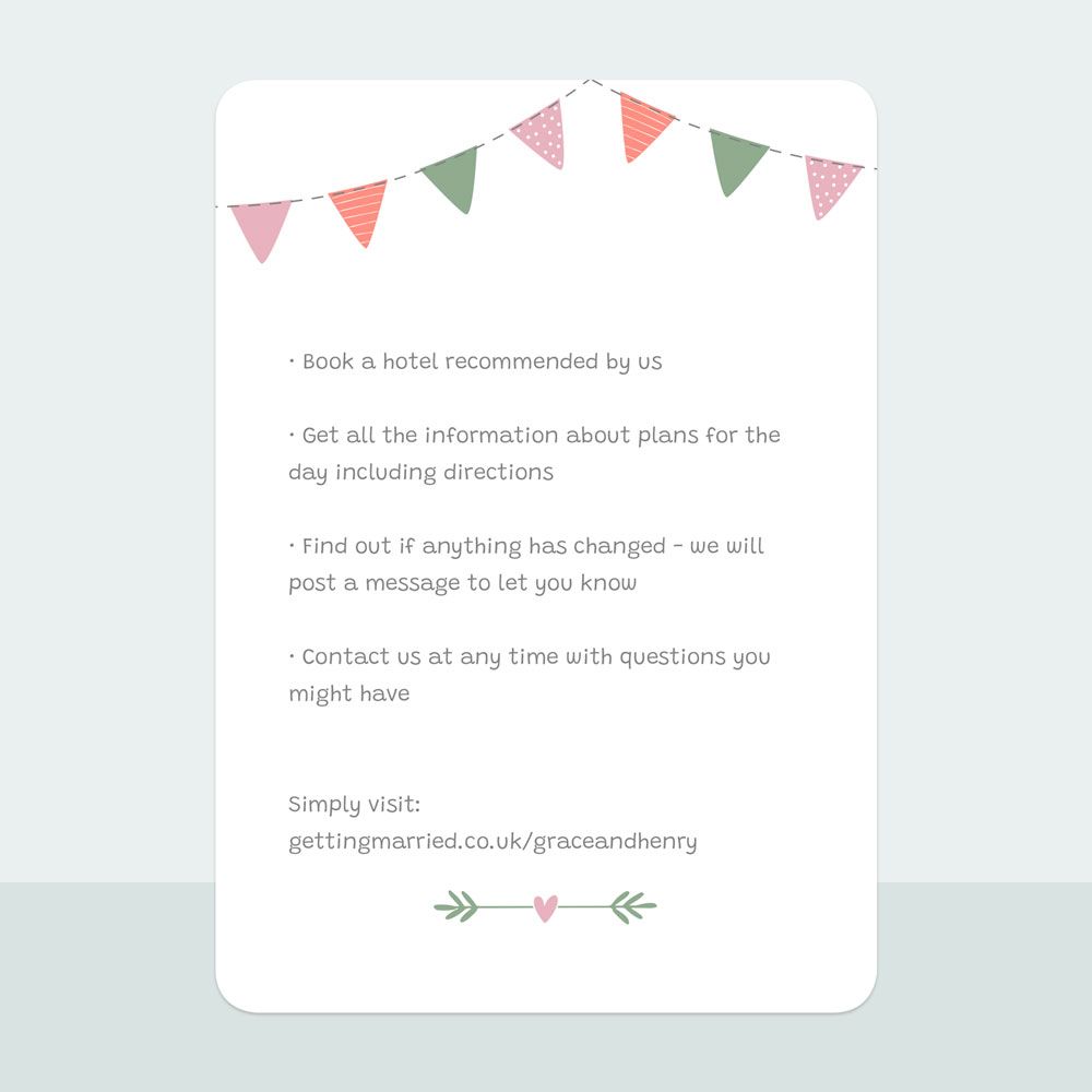 Rustic Bunting - Evening Invitation & Information Card Suite