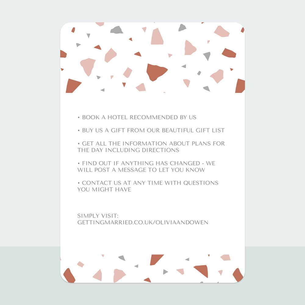 Terrazzo - Evening Invitation & Information Card Suite