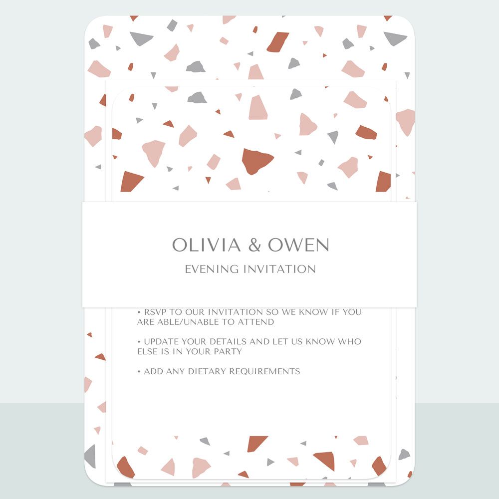 Terrazzo - Evening Invitation & Information Card Suite