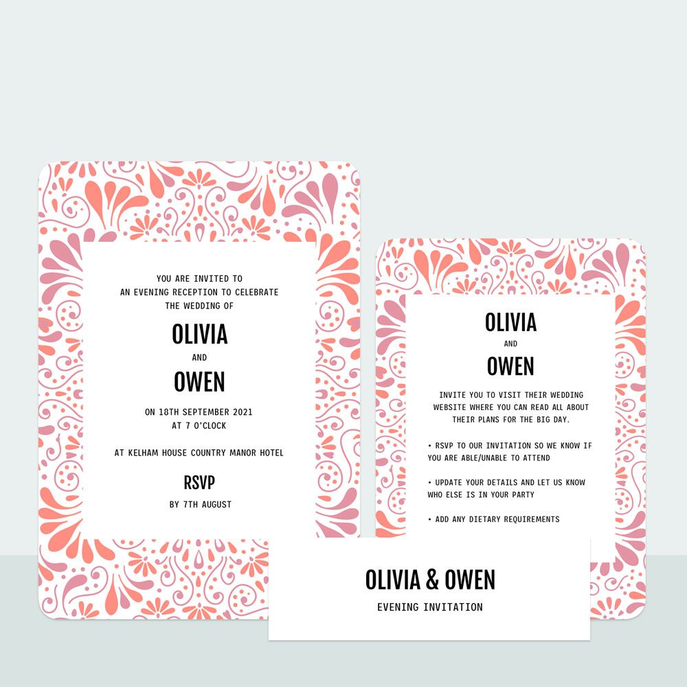 Indian Summer - Evening Invitation & Information Card Suite