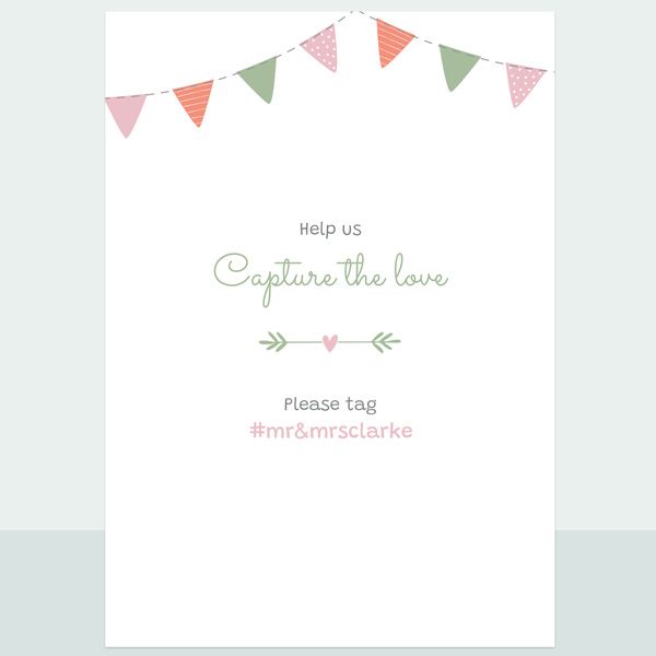 Rustic Bunting - Wedding Sign