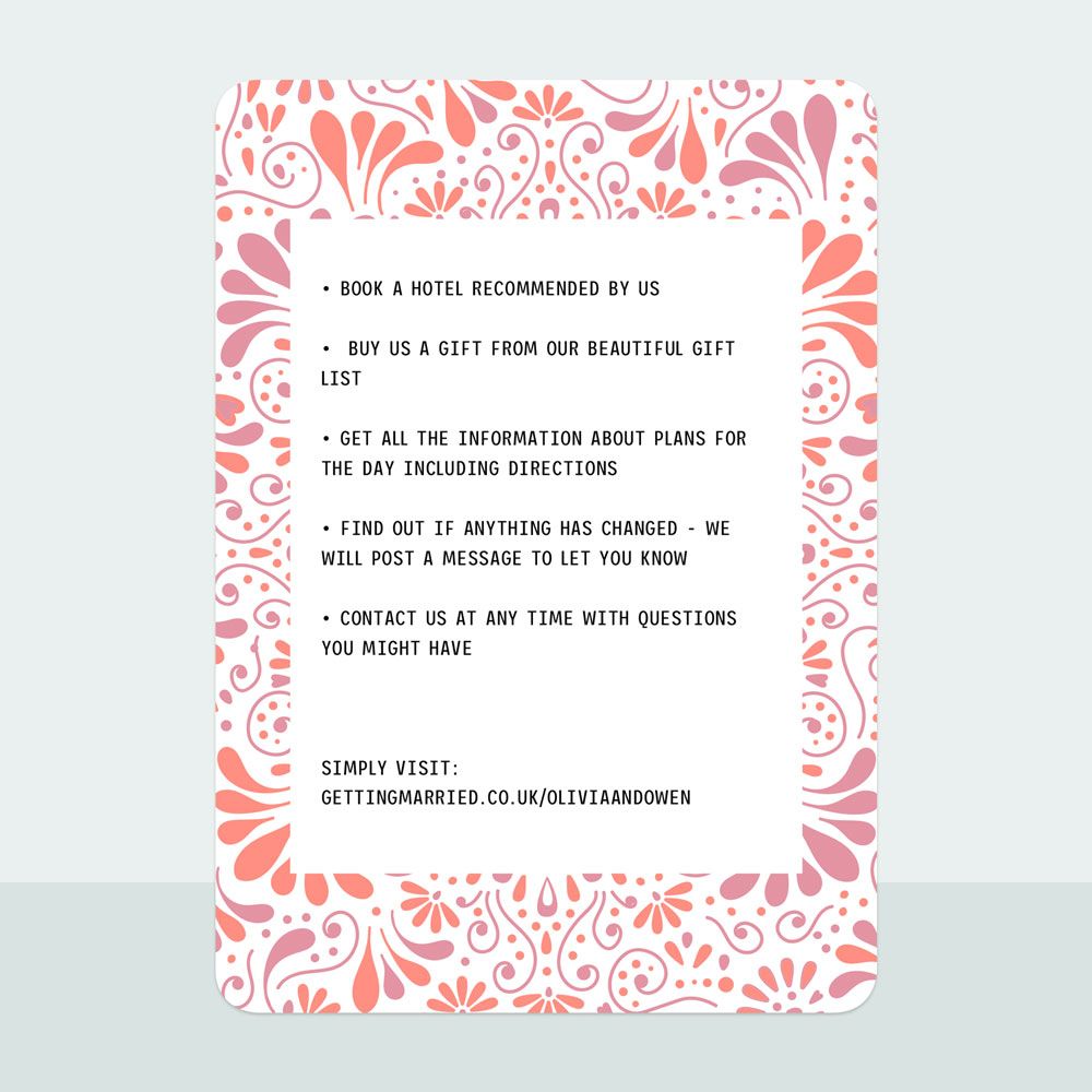 Indian Summer - Wedding Invitation & Information Card Suite