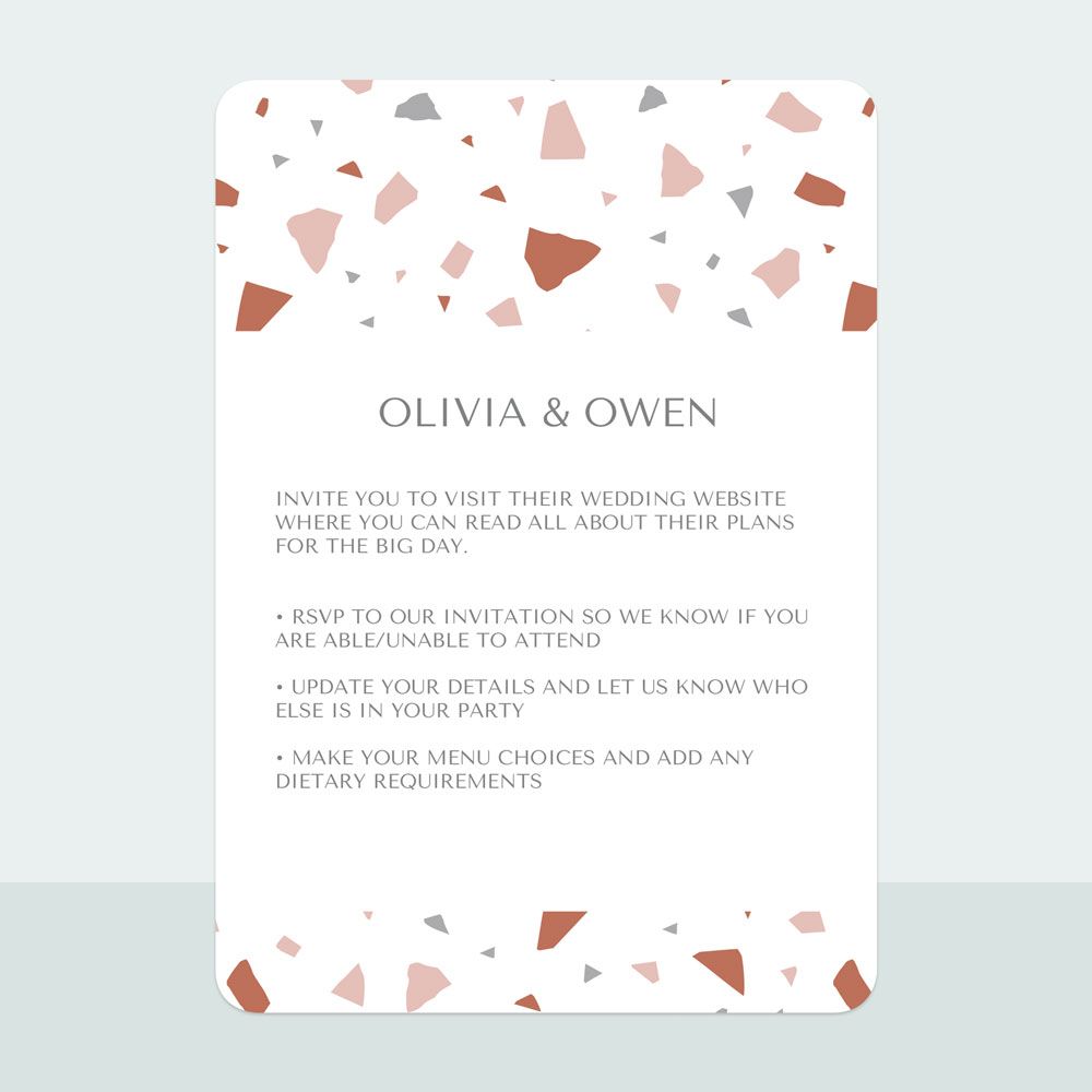 Terrazzo - Wedding Invitation & Information Card Suite