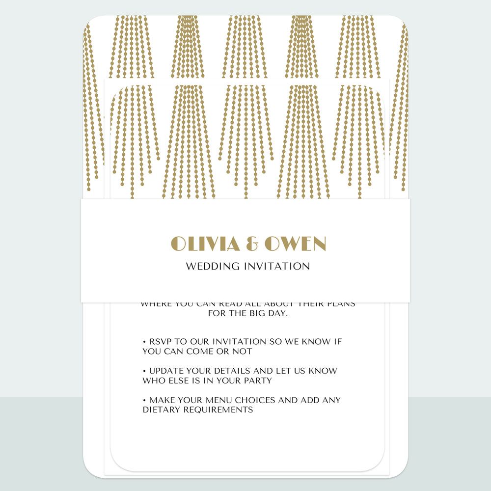 Gatsby - Wedding Invitation & Information Card Suite