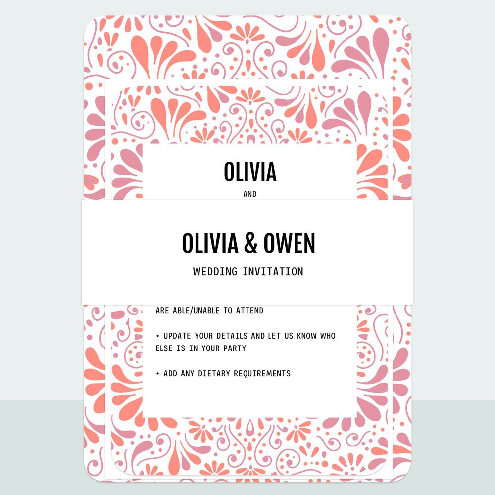 Indian Summer - Wedding Invitation & Information Card Suite