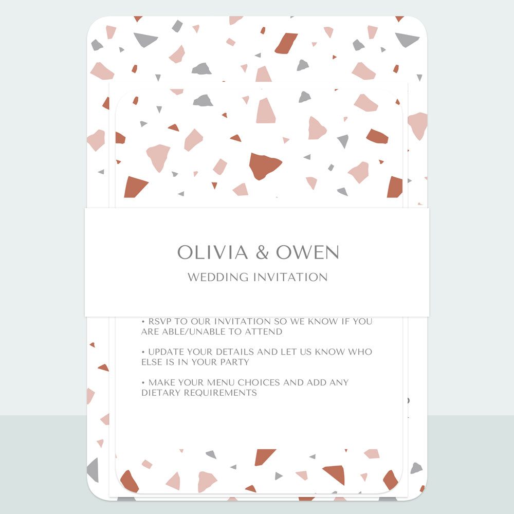 Terrazzo - Wedding Invitation & Information Card Suite