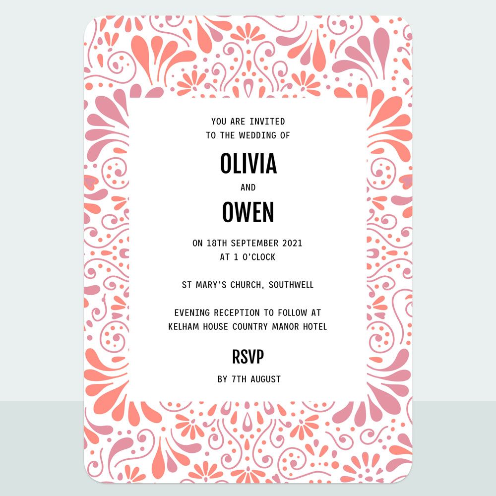 Indian Summer - Wedding Invitation & Information Card Suite