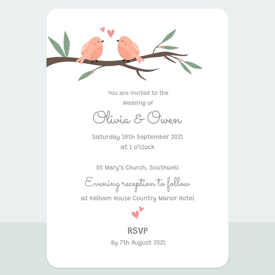 NEW 3 store Boxes Brides Love Birds Invitation