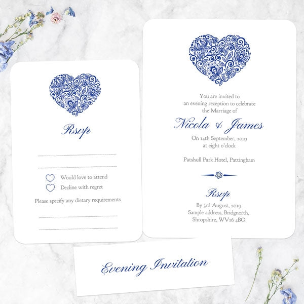 Lace Love Heart - Boutique Evening Invitation