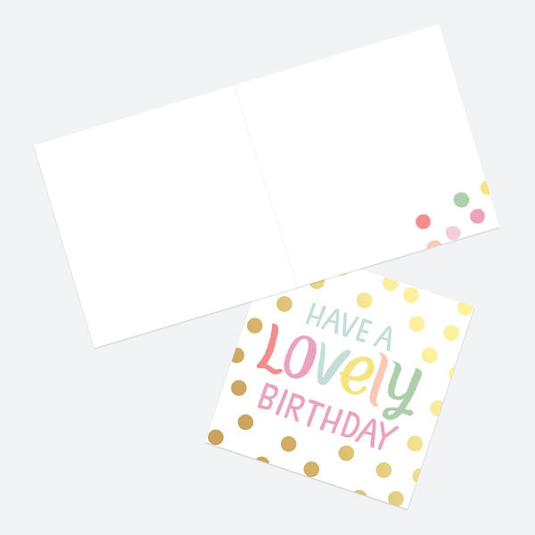 Luxury Foil Birthday Card - Sweet Spot Typography - Lovely Birthday