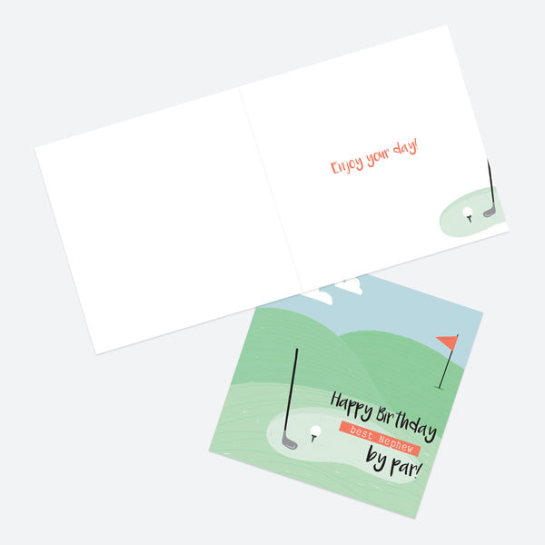 Nephew Birthday Card - Golf - Best Nephew by Par