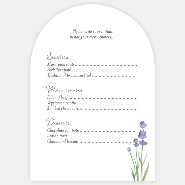 Lavender RSVP Cards