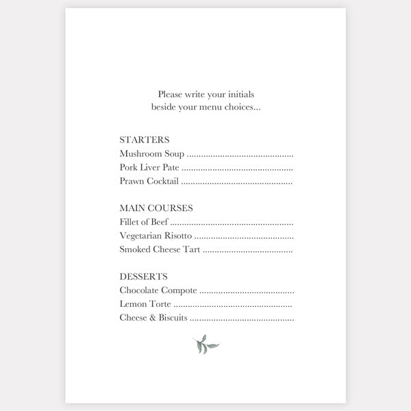 Eucalyptus Heart RSVP Cards