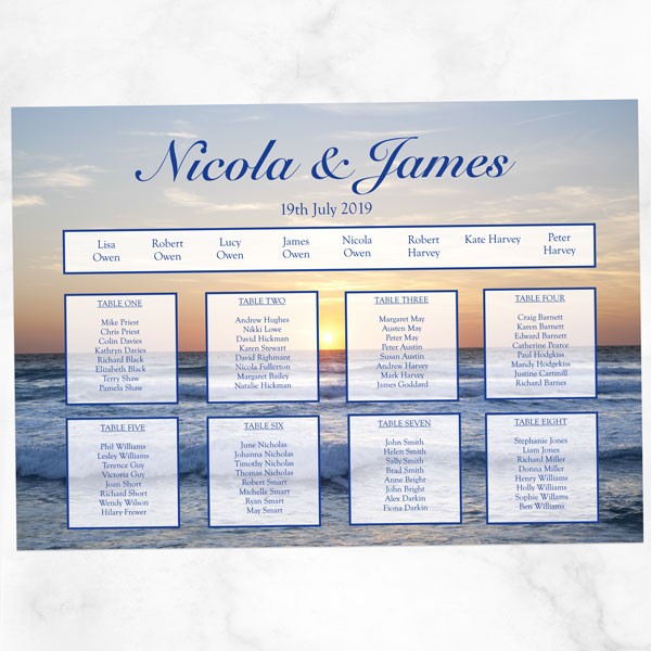 Sea Sunset - Table Plan