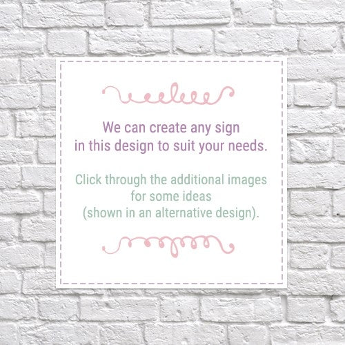 Textured Simplistic Monogram - Iridescent Wedding Sign Range