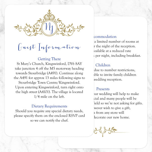 Royal Monogram - Boutique Wedding Invitation & RSVP