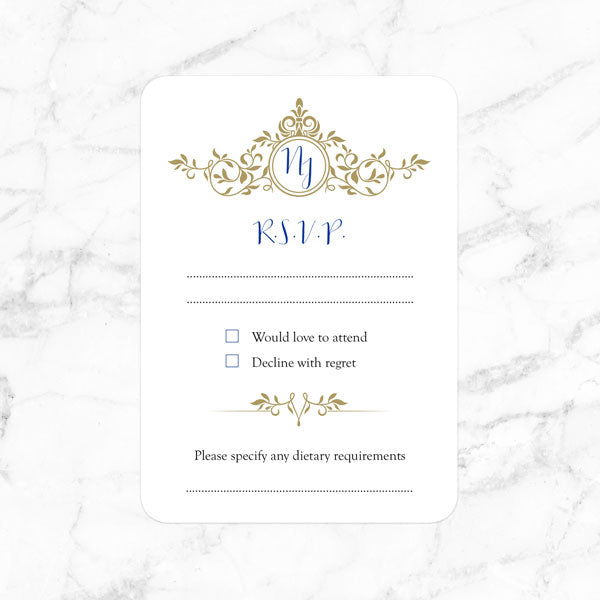 Royal Monogram - Boutique Wedding Invitation & RSVP