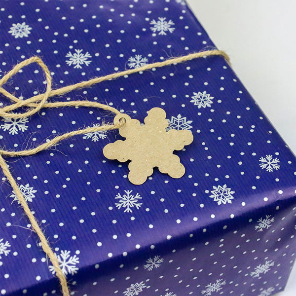 Silver Snowflakes - Navy - Christmas Gift Tags - Pack of 10