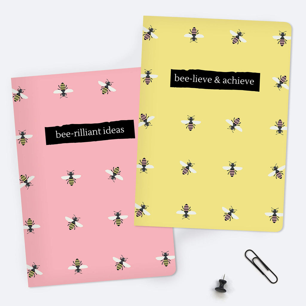 Pink Bee - A5 Exercise Books - Pack of 2 (07 0006)